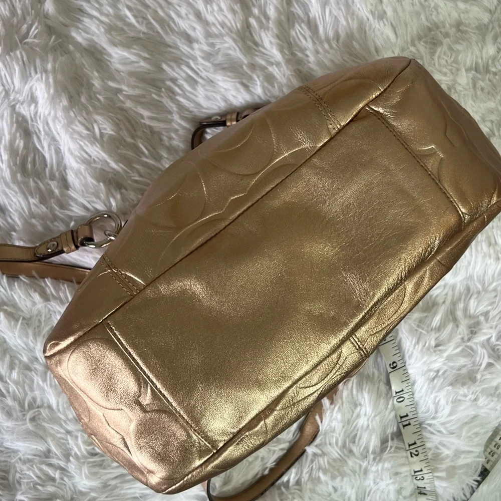 Coach metallic gold